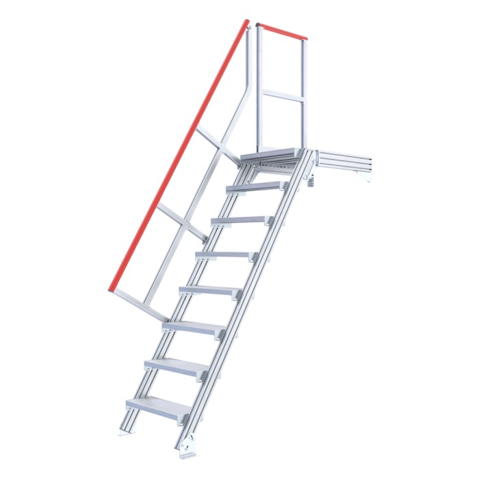 Treppenleiter stationär mit Podest, Treppenneigung 60°